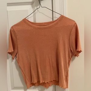 Orange American Eagle crop top